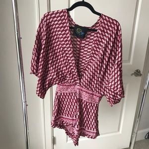 Blue Life Deep V Romper